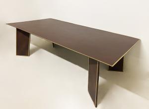 Contemporary Corten steel dining table